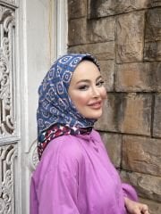 Femme Desen Eşarp (Mavi) RTS-1003-5