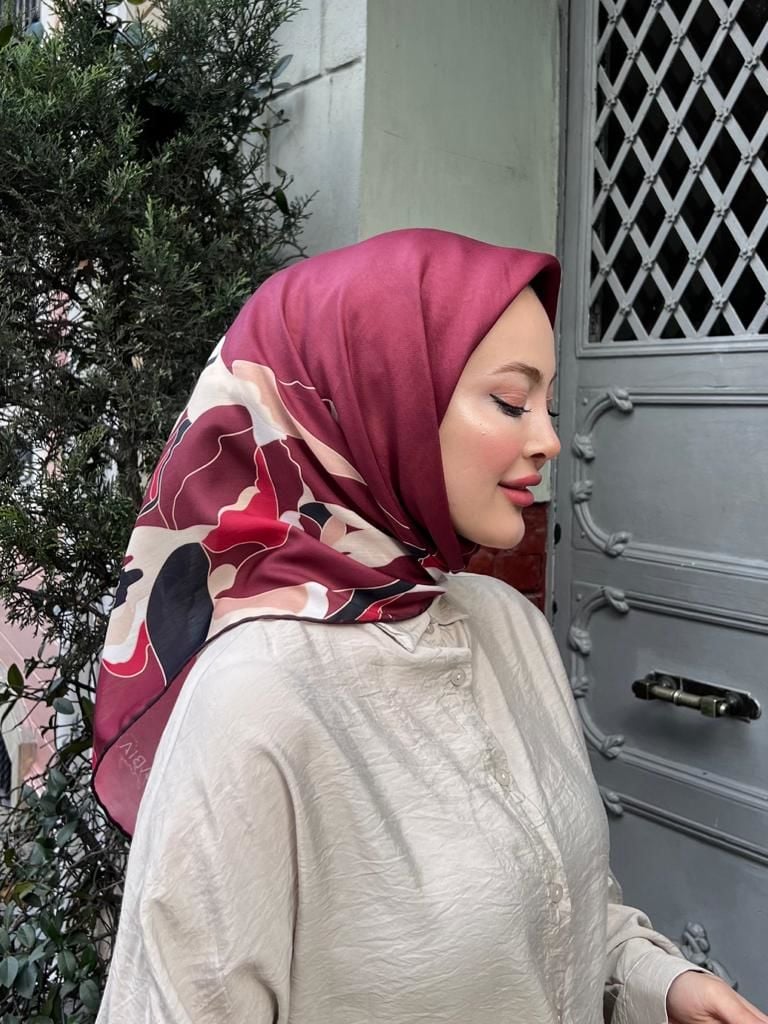 Dore Desen Eşarp (Bordo) RTS-1004-1