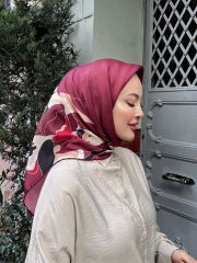 Dore Desen Eşarp (Bordo) RTS-1004-1