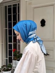 Dore Desen Eşarp (Kot Mavi) RTS-1004-6