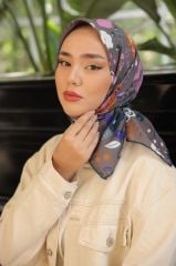 Lobelya Desen Eşarp ( Gri ) RTS-1009-14