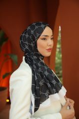 Olive Desen Şal ( Siyah- Beyaz ) RTS-1028-7