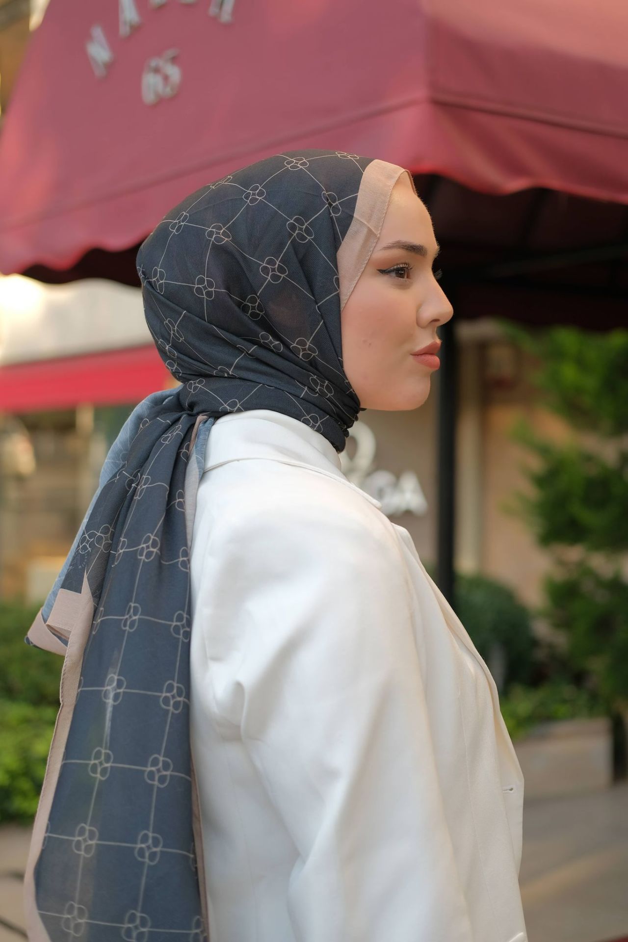 Olive Desen Şal ( Siyah - Bej ) RTS-1028-6