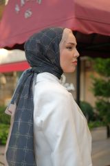 Olive Desen Şal ( Siyah - Bej ) RTS-1028-6