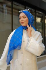 Olive Desen Şal ( Saks - Mavi ) RTS-1028-4