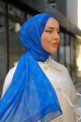Olive Desen Şal ( Saks - Mavi ) RTS-1028-4
