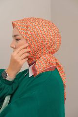 Mısra Desen Eşarp (Turuncu- Mint) RTS-1014-9