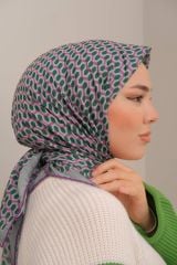 Mısra Desen Eşarp (Mor-Yeşil) RTS-1014-8