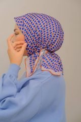 Mısra Desen Eşarp (Lacivert-Turuncu) RTS-1014-6