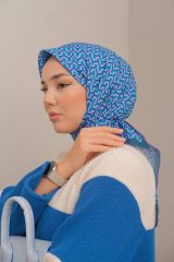 Mısra Desen Eşarp (Mavi-Lila) RTS-1014-4