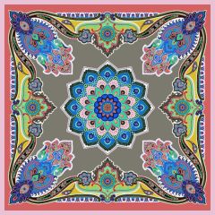 Matmazel Desen Eşarp ( Narçiçeği - Yeşil ) RTS-1013-10