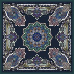 Matmazel Desen Eşarp ( Lacivert ) RTS-1013-8