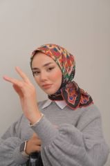 Matmazel Desen Eşarp ( Siyah-Kırmızı) RTS-1013-6
