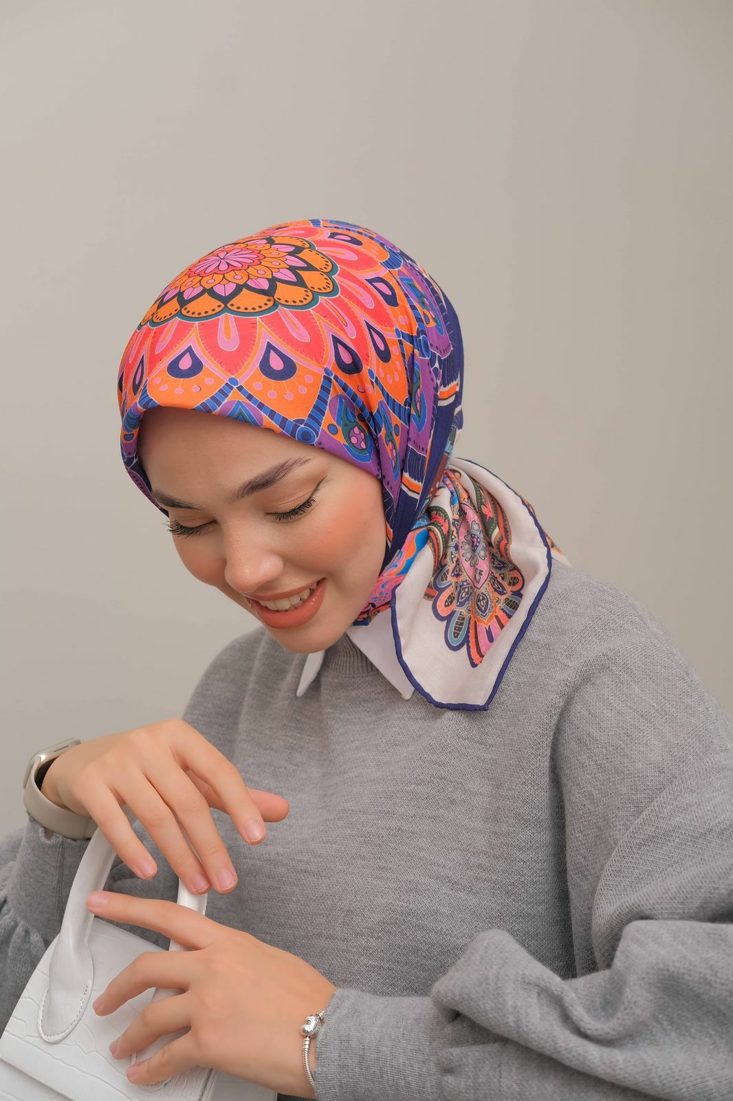 Matmazel Desen Eşarp ( Mor ) RTS-1013-4