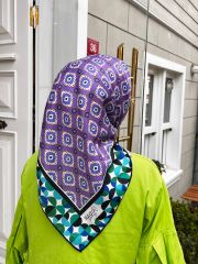Femme Desen Eşarp (Mor) RTS-1003-12
