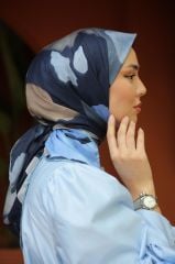 Suluboya Desen Eşarp (Lacivert) RTS-1006-8
