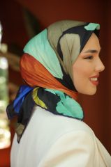 Suluboya Desen Eşarp (Siyah) RTS-1006-10