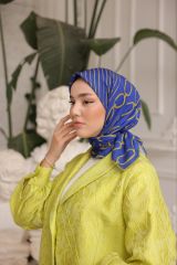 Zincir Desen Eşarp (Mavi) RTS-1012-3