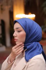 Neva İpeksi Jakar Eşarp ( Lacivert ) RTS-1026-12