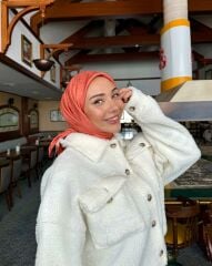 Neva İpeksi Jakar Eşarp ( Kiremit ) RTS-1026-11