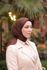 Neva İpeksi Jakar Eşarp ( Acı Kahve ) RTS-1026-10