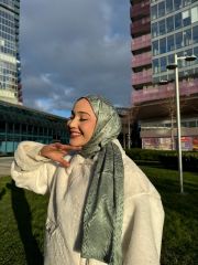Andora İpeksi Jakar Şal ( Yeşil ) RTS-1024-10