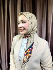 Femme Desen Eşarp (Bej ) RTS-1003-13