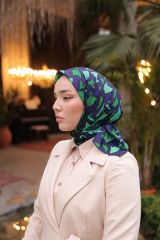Mirel Desen Eşarp ( Lacivert- Yeşil ) RTS-1010-10