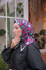 Mirel Desen Eşarp ( Pembe- Mint) RTS-1010-8