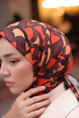 Mirel Desen Eşarp ( Kahve ) RTS-1010-7