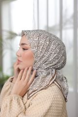 İtaly Desen Eşarp ( Krem ) RTS-1018-12