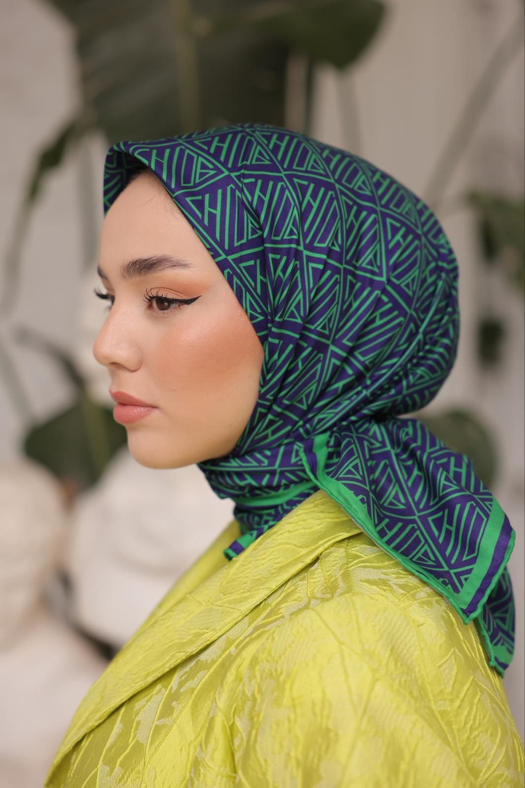İtaly Desen Eşarp ( Lacivert ) RTS-1018-11