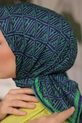 İtaly Desen Eşarp ( Lacivert ) RTS-1018-11