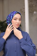 Katrenin Desen  Eşarp ( Lacivert ) RTS-1019-5