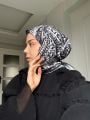 Asia Desen  Eşarp ( Siyah) RTS-1020-3