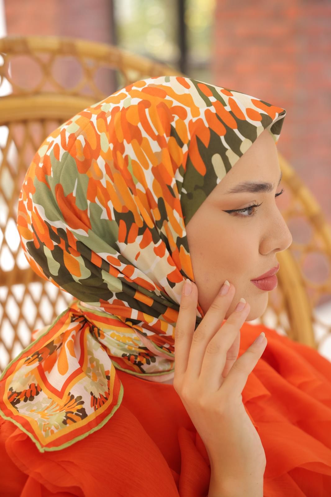 Mila Desen Eşarp (Yağ Yeşili) RTS-1005-4