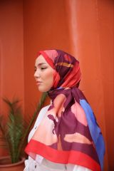 Suluboya Desen Şal (Bordo) RTS-1006-24