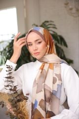 Suluboya Desen Şal (Krem ) RTS-1006-23