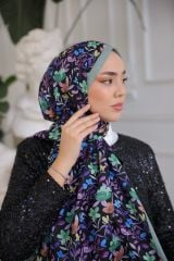 Kamelya Desen Şal (Çimen  Yeşil) RTS-1007-14