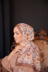Kamelya Desen Şal ( Krem- Bej  ) RTS-1007-12