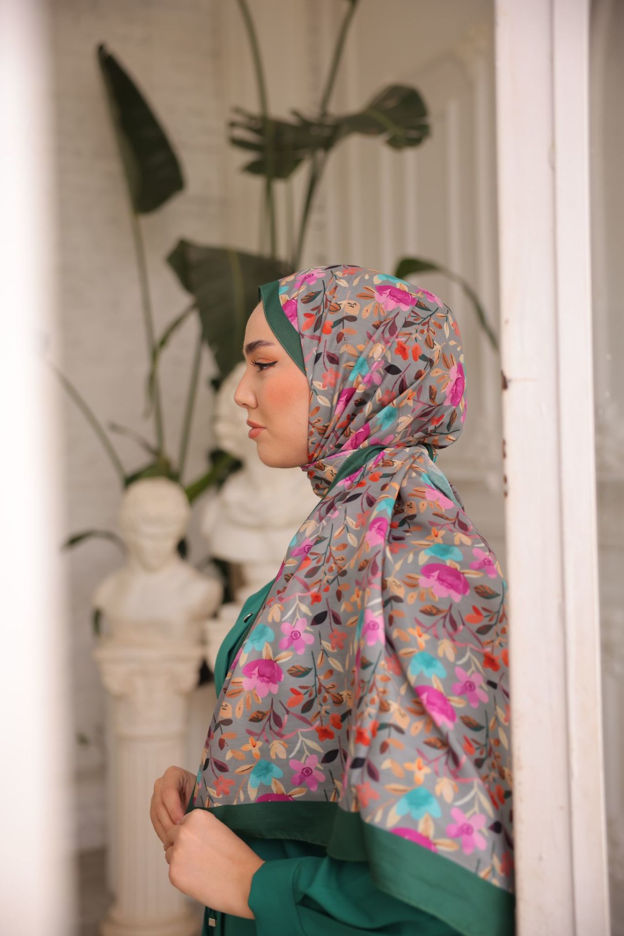 Kamelya Desen Şal ( Yeşil ) RTS-1007-11