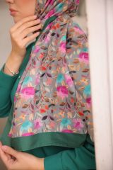 Kamelya Desen Şal ( Yeşil ) RTS-1007-11