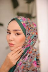 Kamelya Desen Şal ( Yeşil ) RTS-1007-11