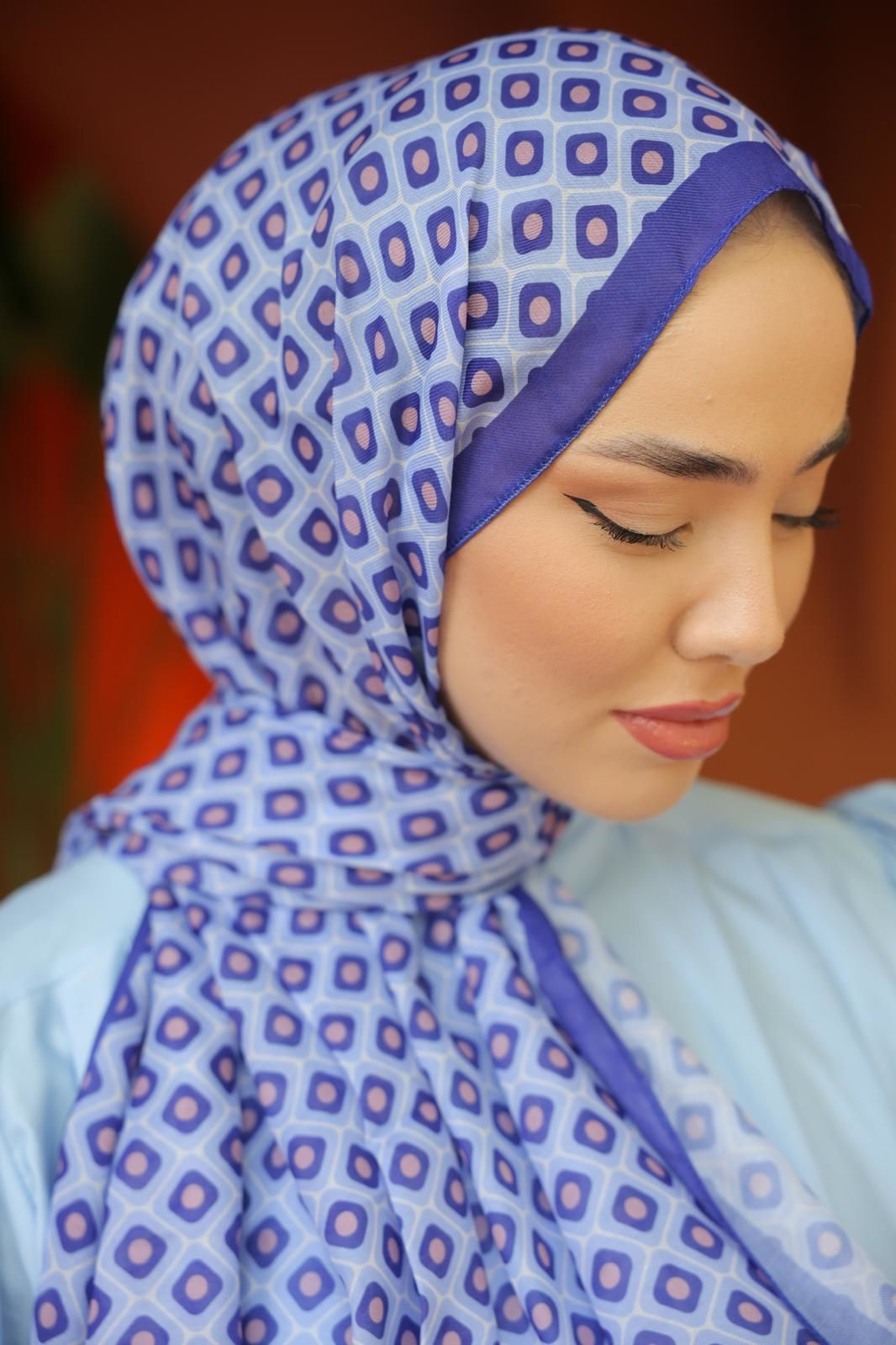 Luna Desen Şal ( Kot Mavisi) RTS-1032-4
