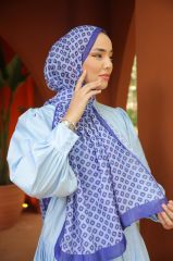 Luna Desen Şal ( Kot Mavisi) RTS-1032-4