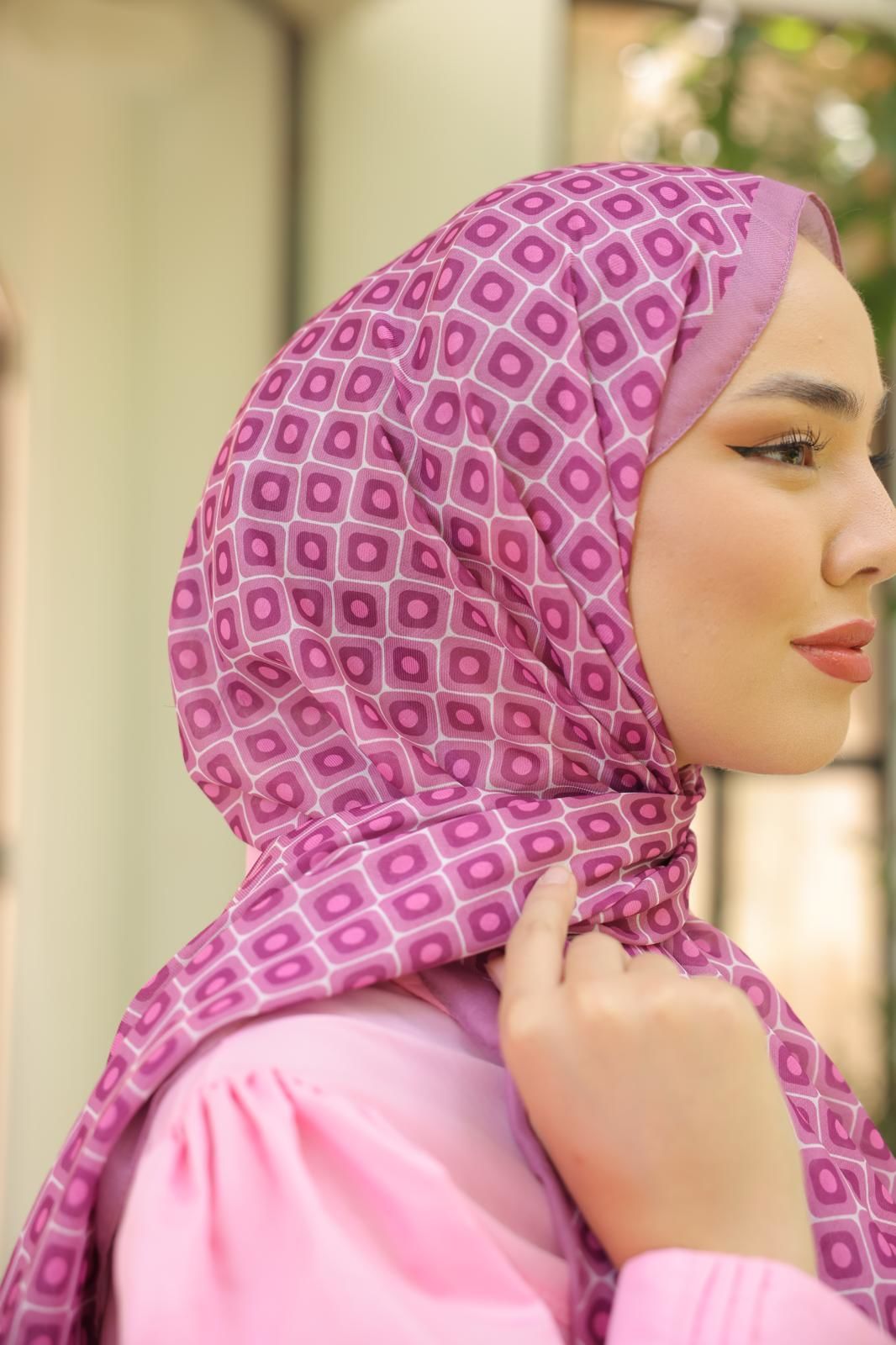Luna Desen Şal ( Pembe ) RTS-1032-1