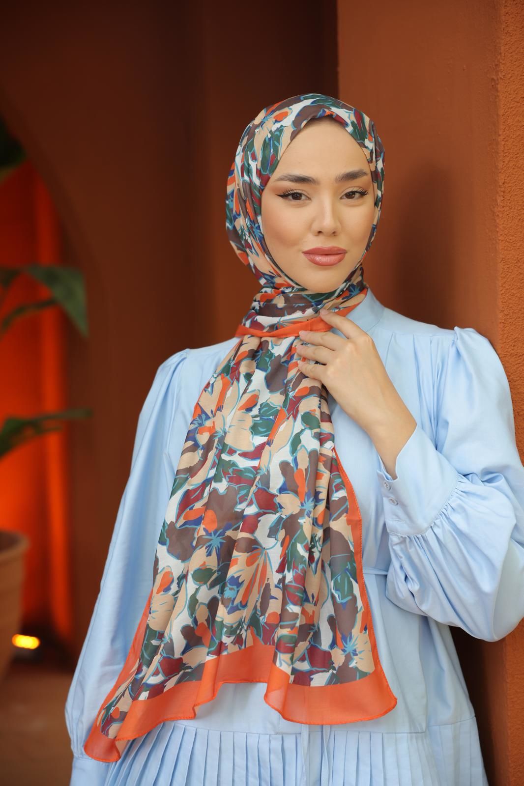 Pale Desen Şal ( Kiremit ) RTS-1008-9