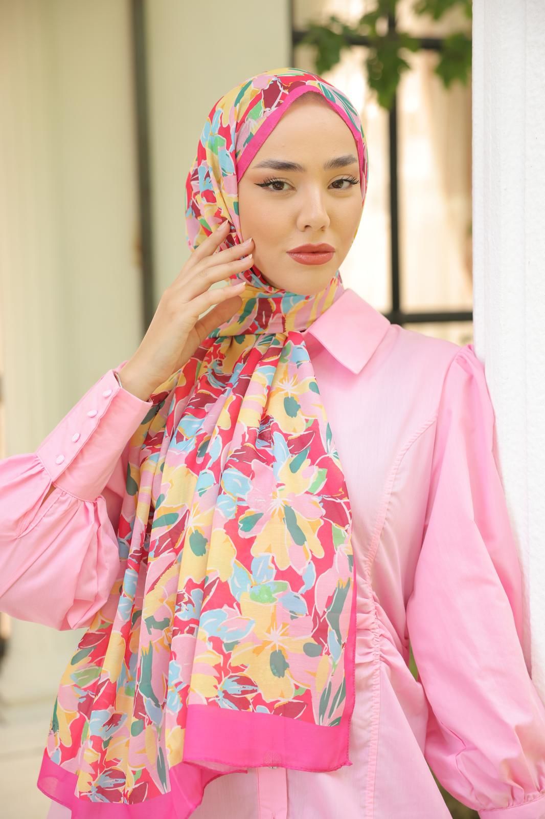 Pale Desen Şal ( Pembe ) RTS-1008-2
