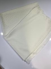 F Desen İpeksi Bordüllü Şal ( Krem )