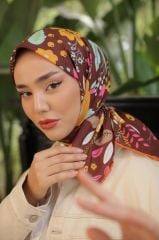 Lobelya Desen Eşarp ( Kahve ) RTS-1009-16